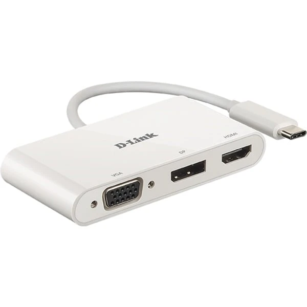 D Link D-Link USB Adapter, USB-C Stecker > VGA + HDMI + DisplayPort Buchse