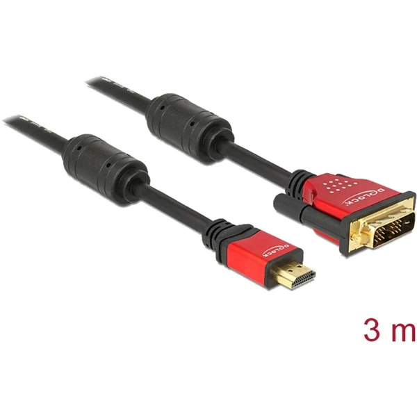 DeLOCK Adapterkabel High Speed HDMI A (Stecker) > DVI (Stecker)