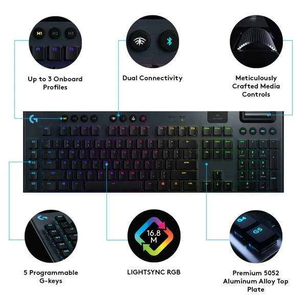Logitech G915 LIGHTSPEED, Gaming-Tastatur – Bild 6