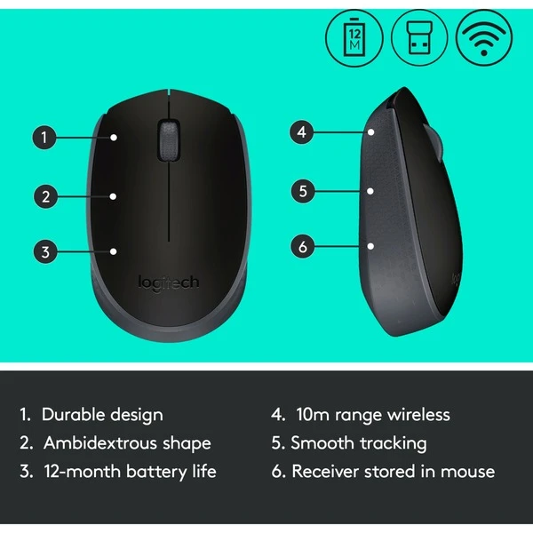 Logitech M171 Wireless, Maus – Bild 7