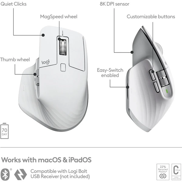 Logitech MX Master 3S Für Mac, Maus – Bild 19